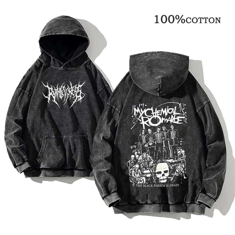 Y2K Washed Graphic Hoodie - curated XGEM rare find